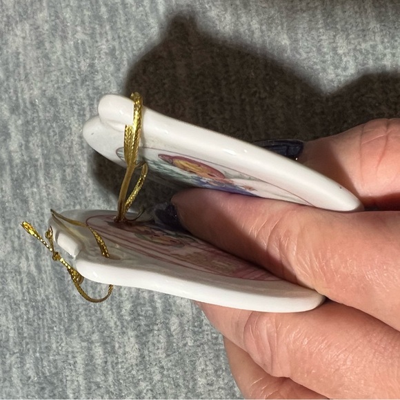 Vintage Precious Moments Christmas Remembered 2 Porcelain Holiday Ornaments 2001 - Picture 6 of 9